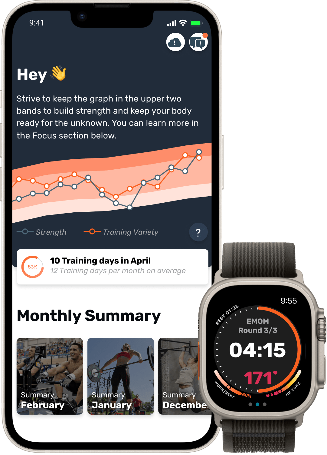 Image showing Atlon's app on iPhone and Apple Watch